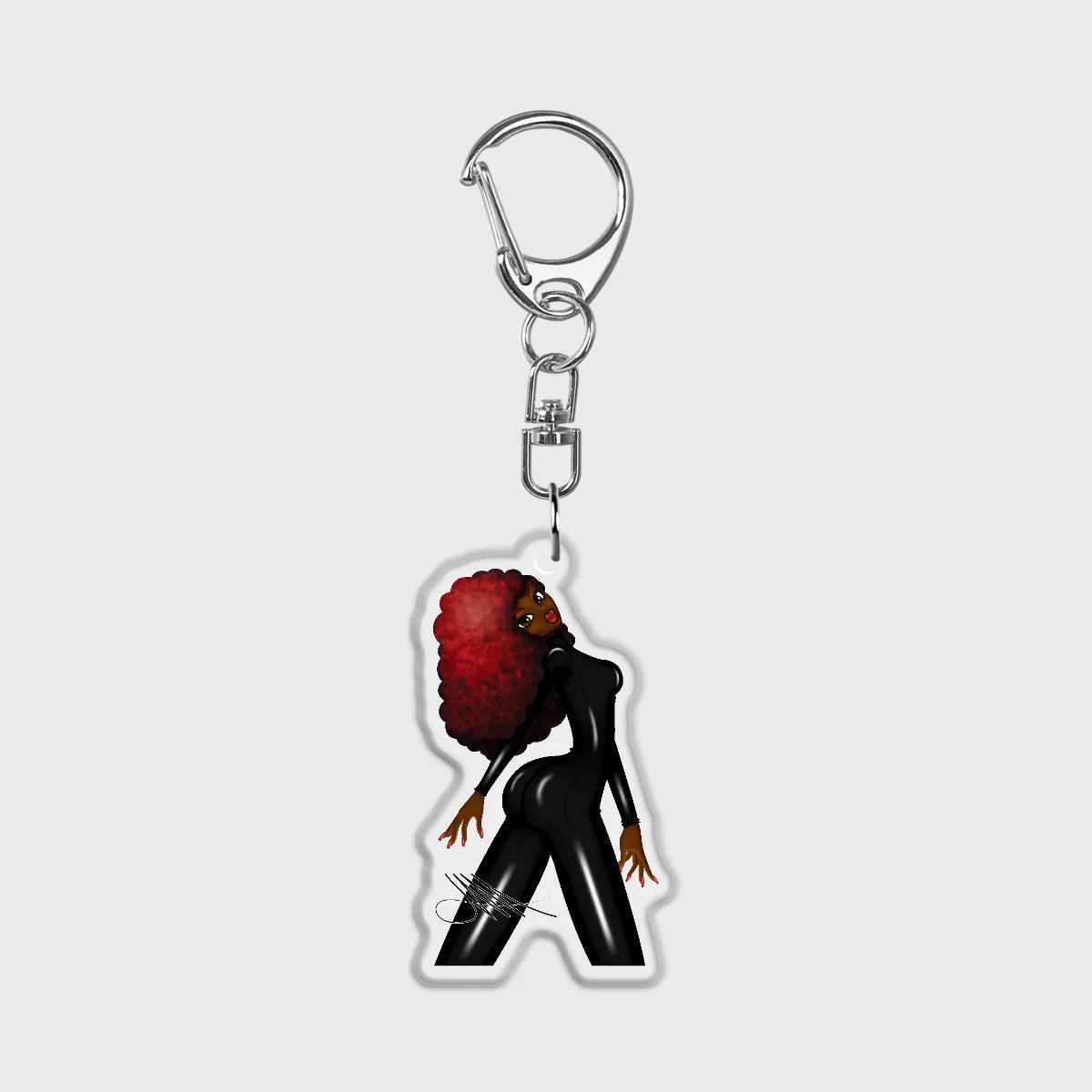 Ms. Red Epoxy Keychain