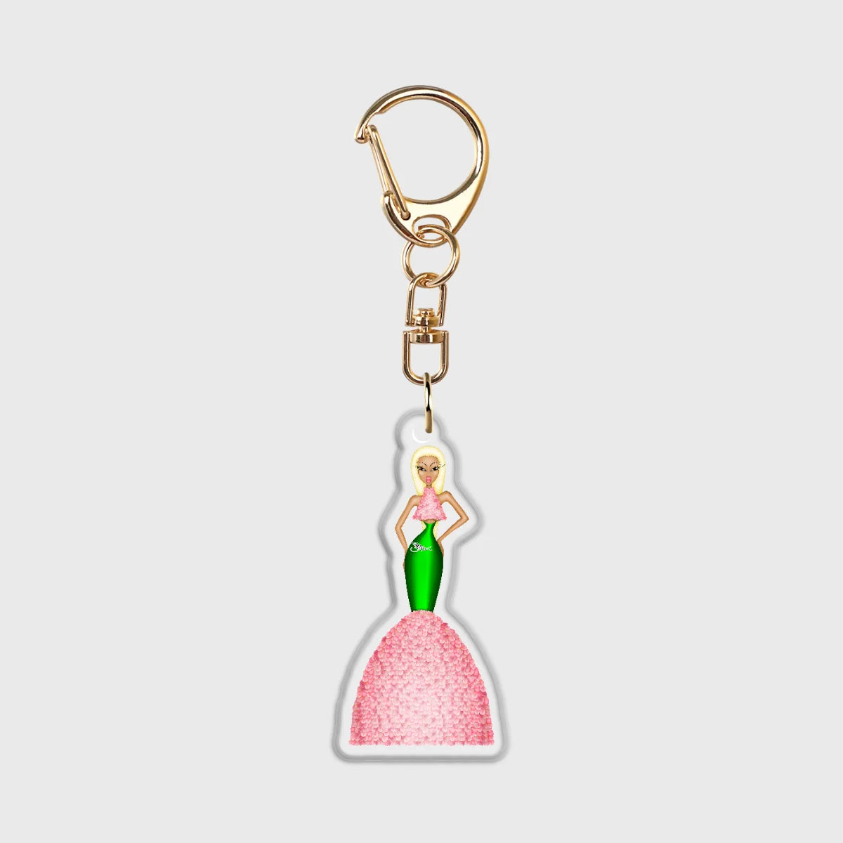 Mermaid Petal Gown Epoxy Keychain