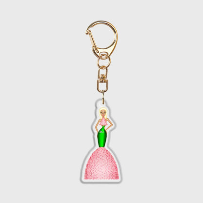 Mermaid Petal Gown Epoxy Keychain
