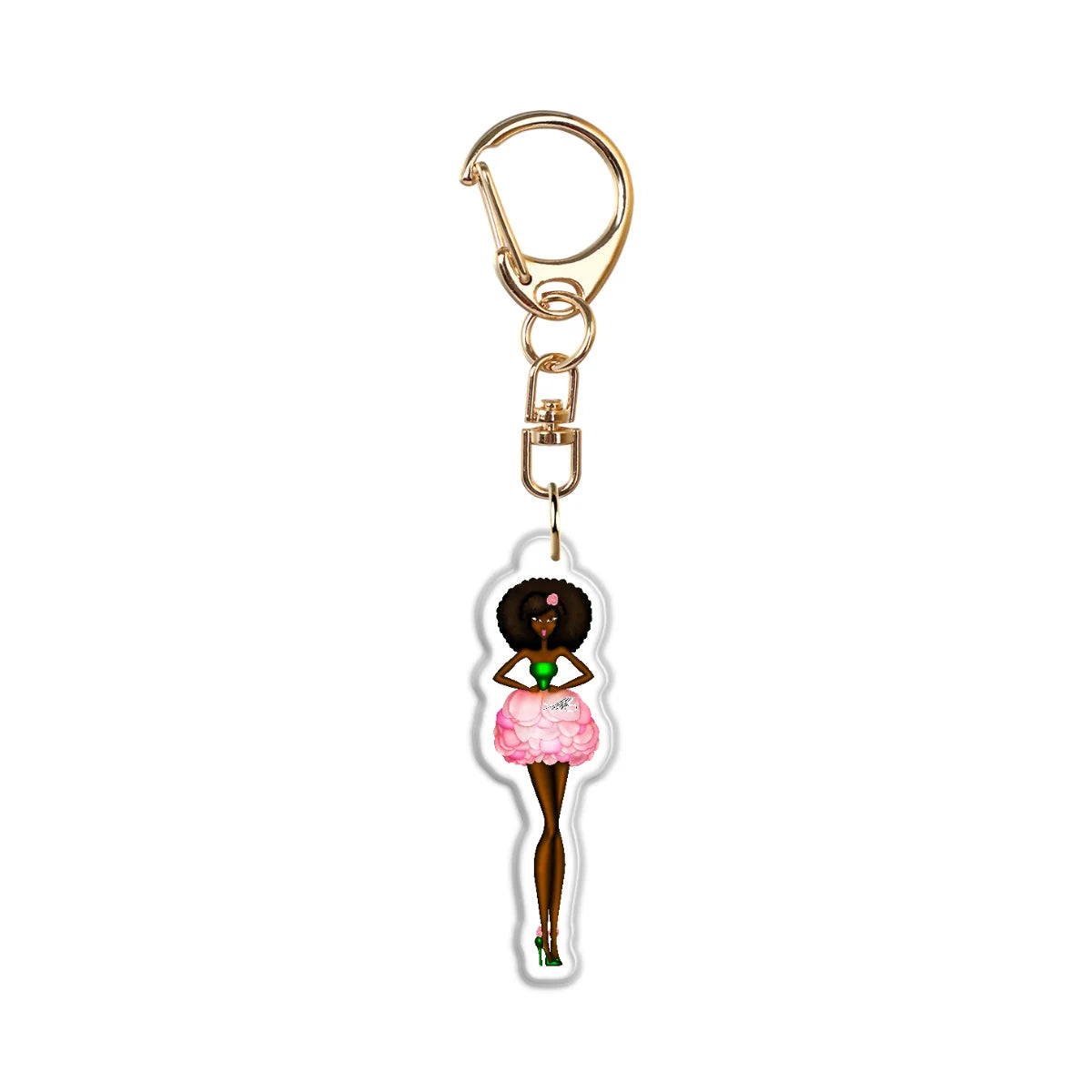 Petal Cocktail Dress Epoxy Keychain