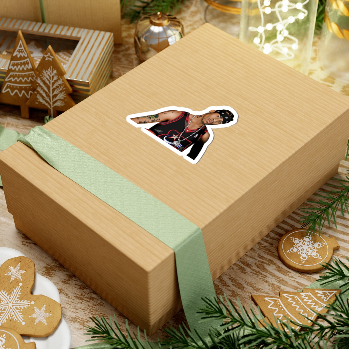 Kiss-Cut Sticker – Hip-Hop Artist Portrait Laptop Decal