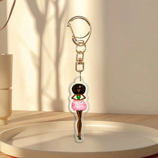 Petal Cocktail Dress Epoxy Keychain