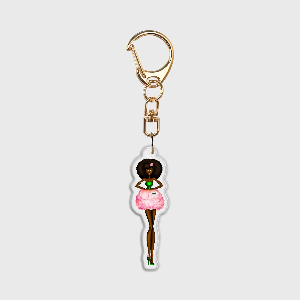 Petal Cocktail Dress Epoxy Keychain