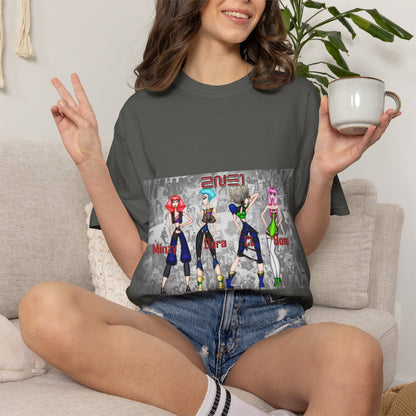 Anime-Inspired Fashion Characters Graphic T-Shirt