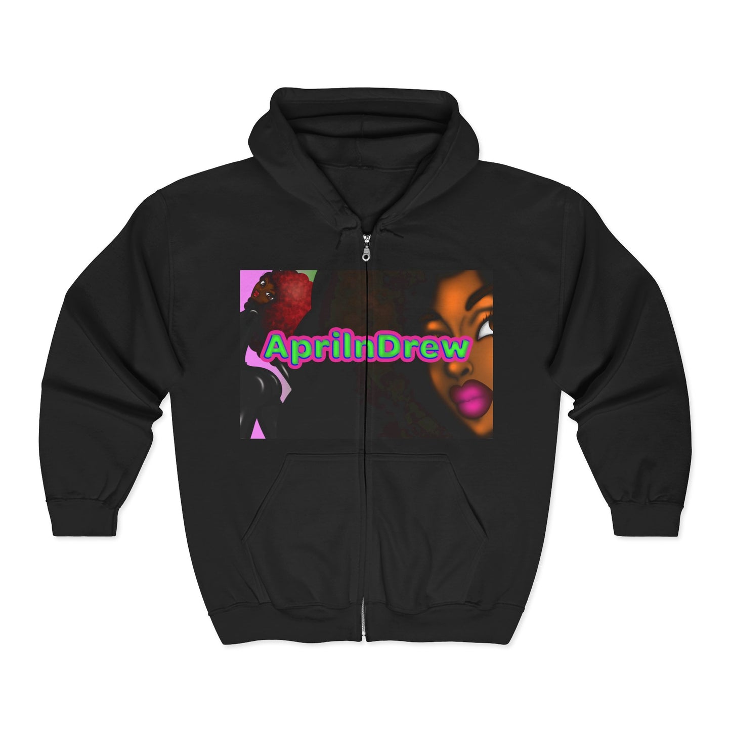 AprilnDrew Unisex Full Zip Hooded Sweatshirt
