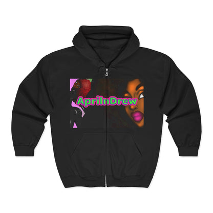 AprilnDrew Unisex Full Zip Hooded Sweatshirt
