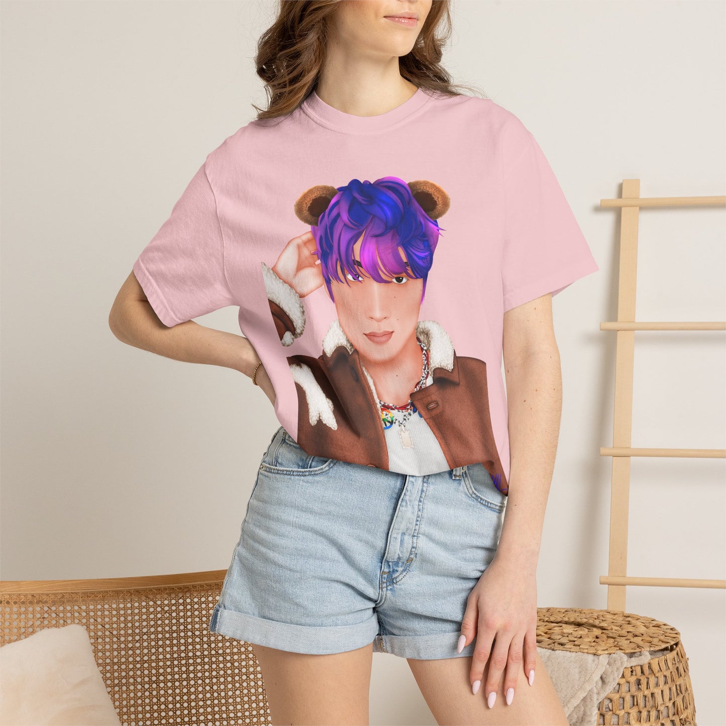 Haechan fan art T-Shirt PNG Teddy bear version