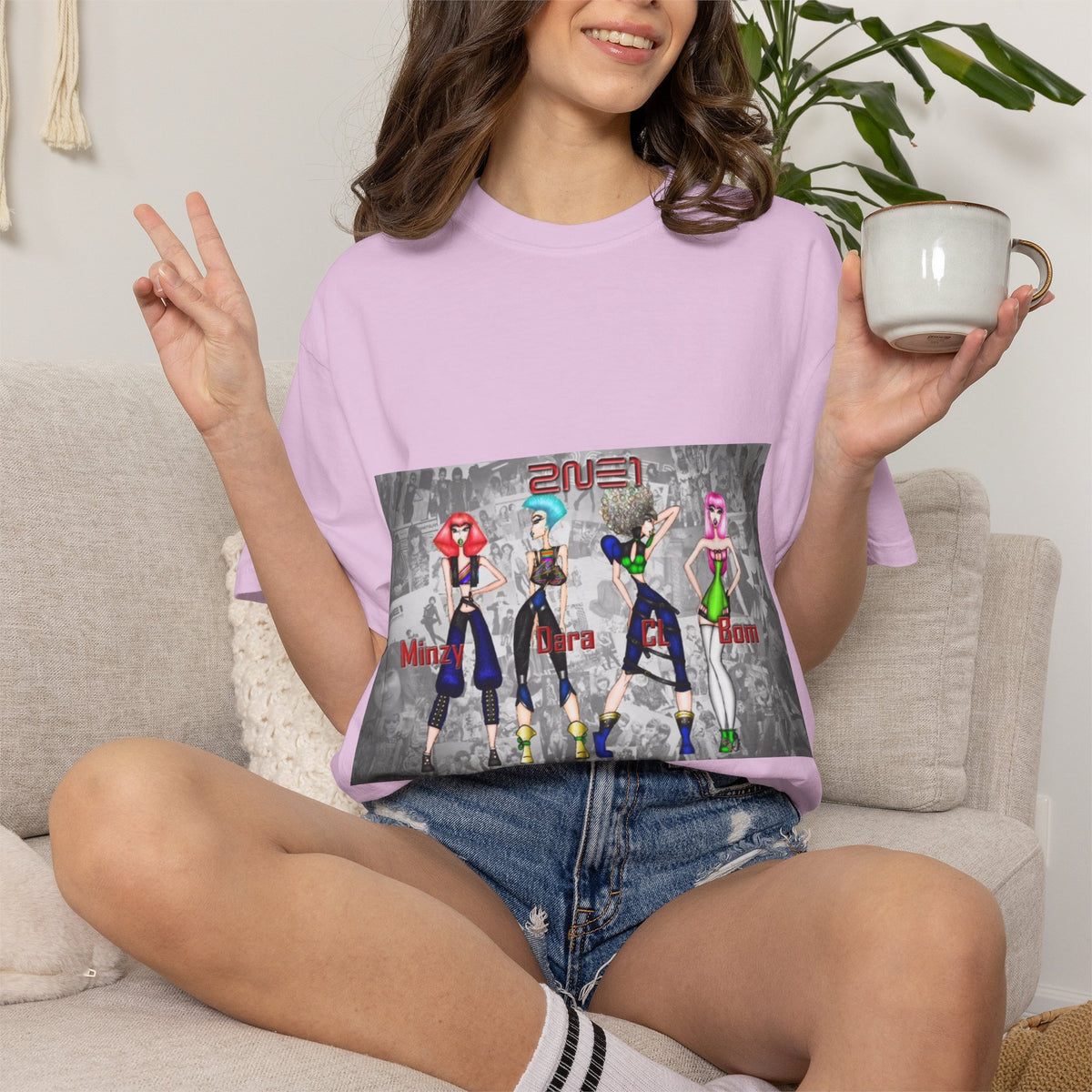 Anime-Inspired Fashion Characters Graphic T-Shirt