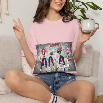 Anime-Inspired Fashion Characters Graphic T-Shirt