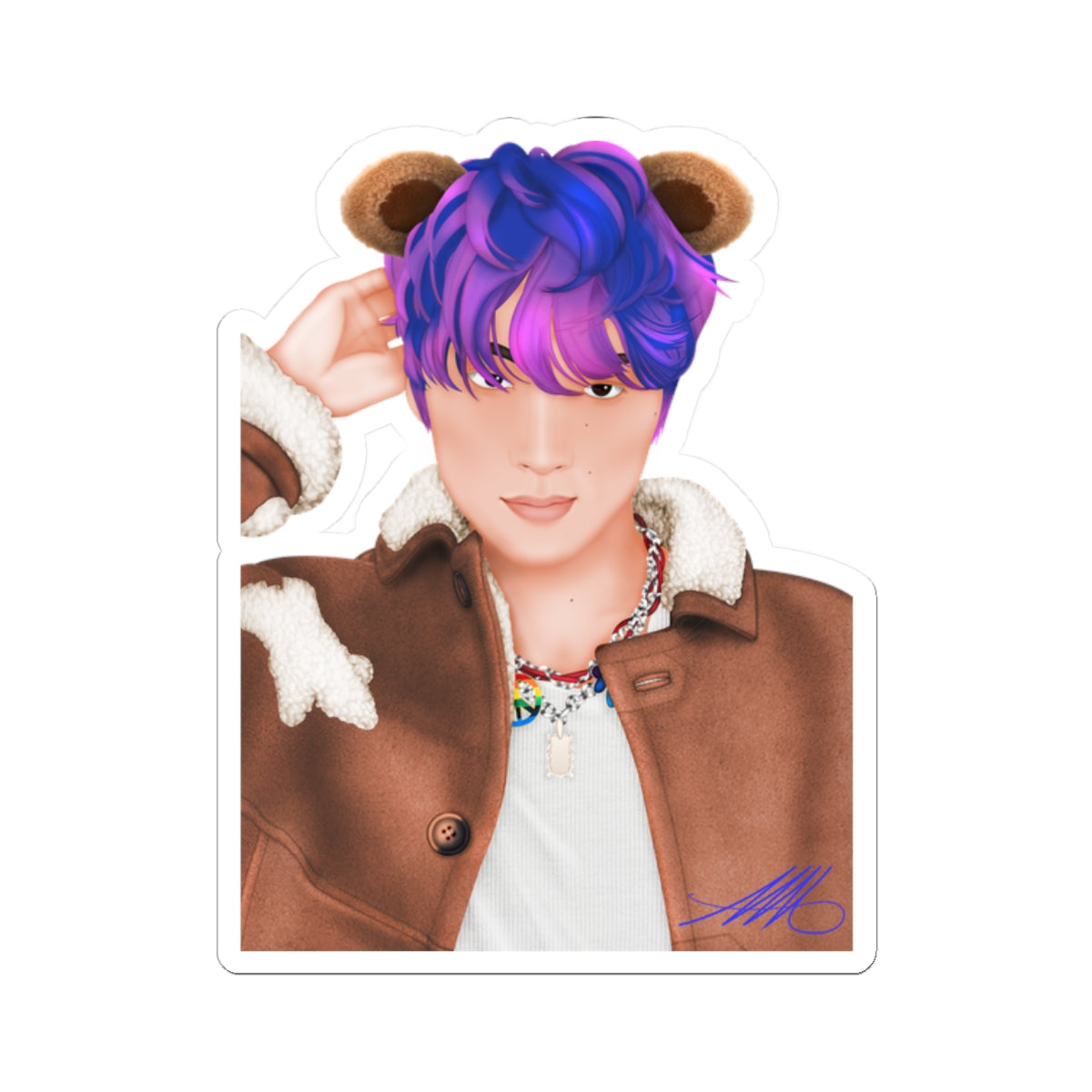 Haechan Kiss-Cut Vinyl Sticker "Teddy Bear" version