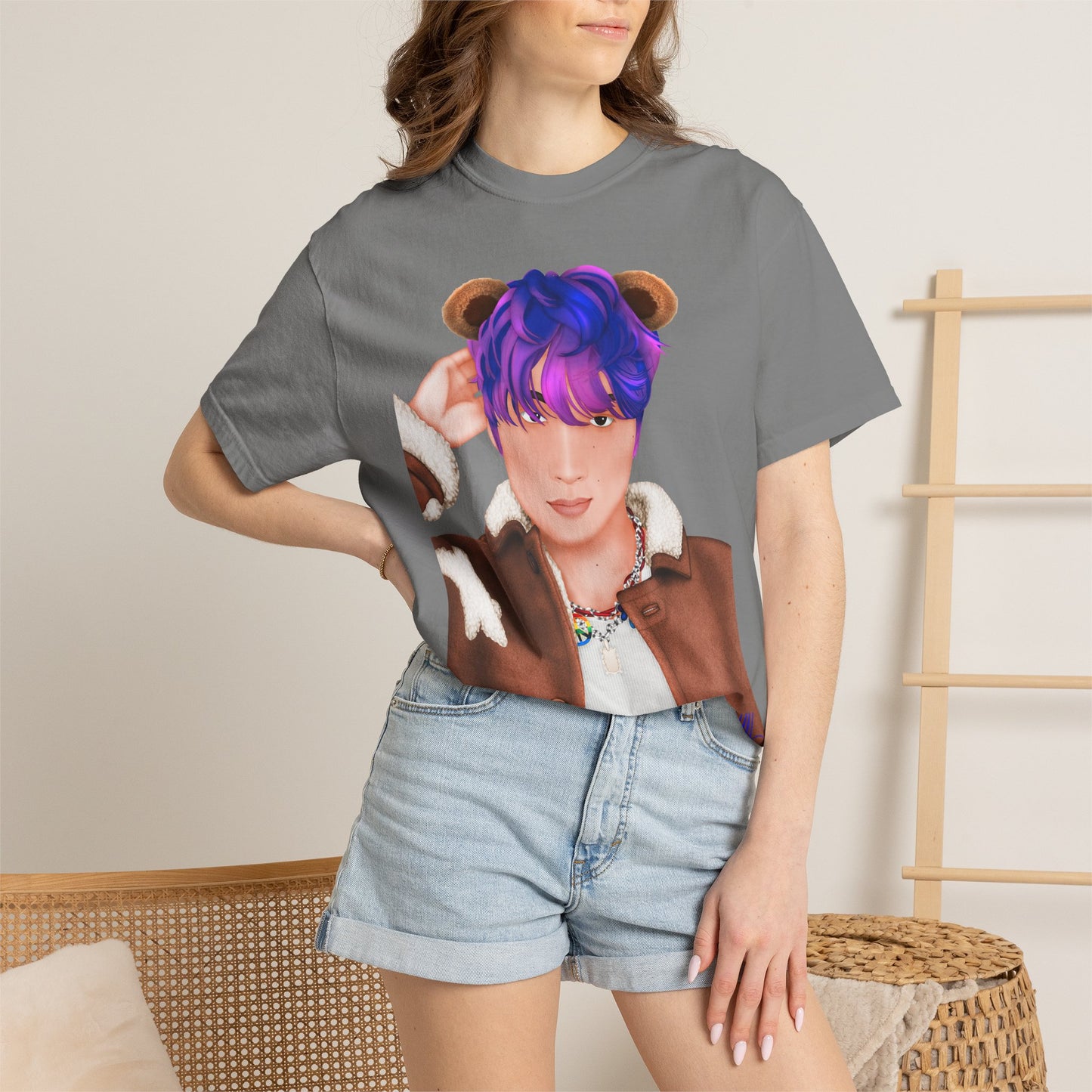 Haechan fan art T-Shirt PNG Teddy bear version