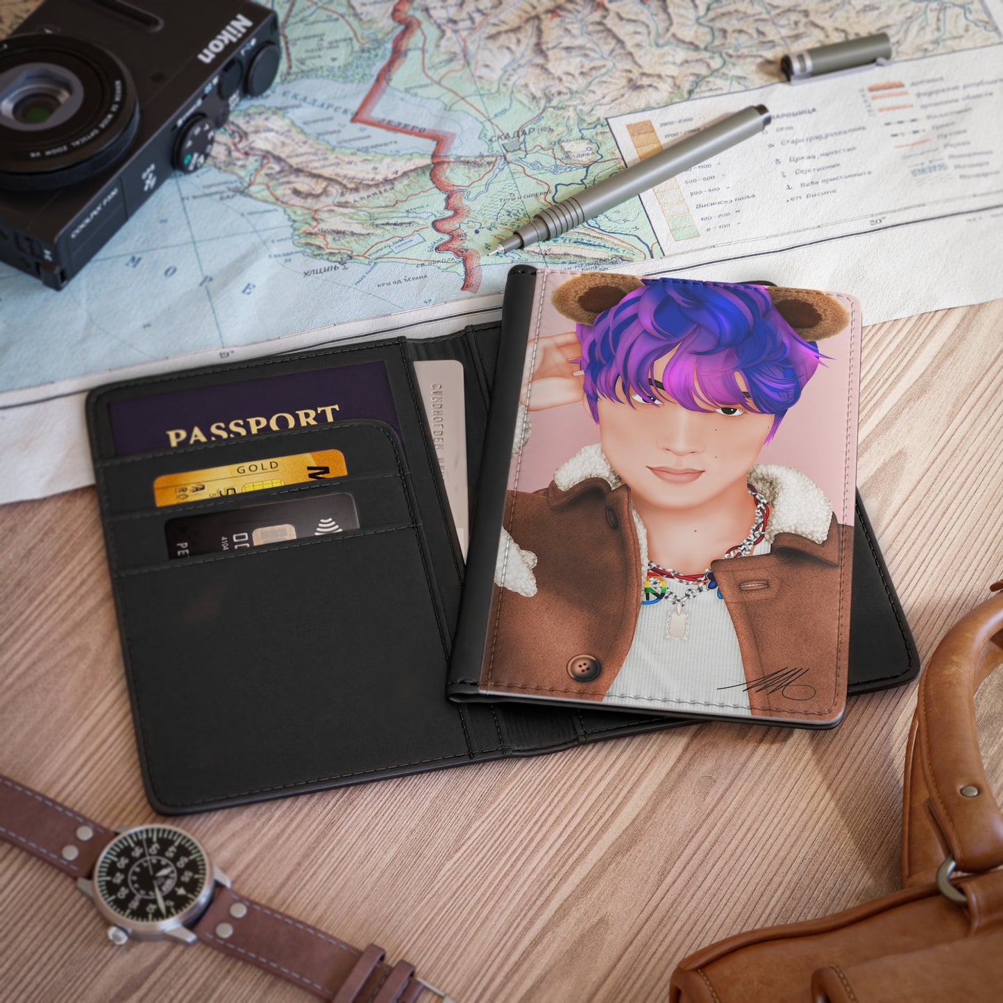 Haechan Passport Cover Teddy Bear Version