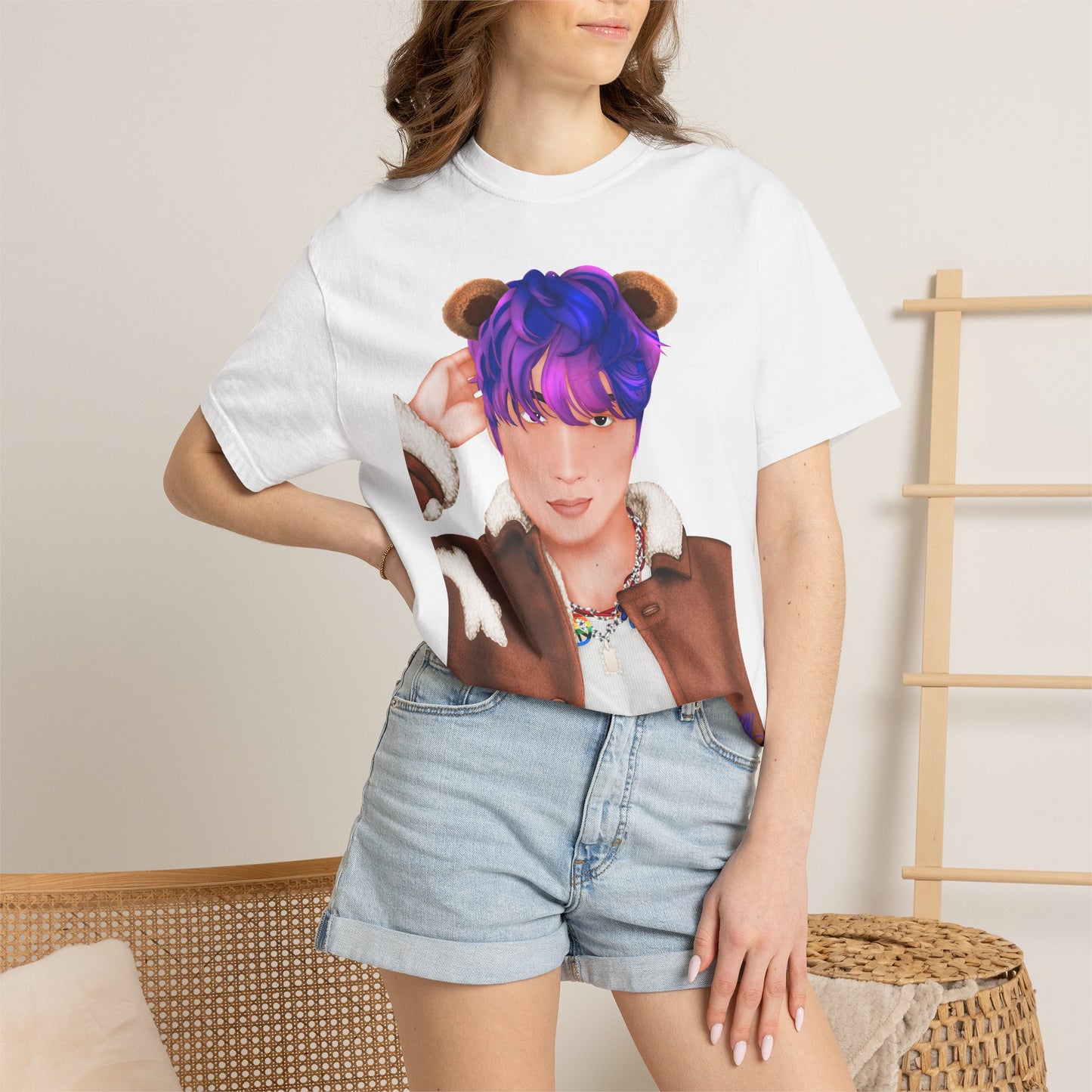 Haechan fan art T-Shirt PNG Teddy bear version