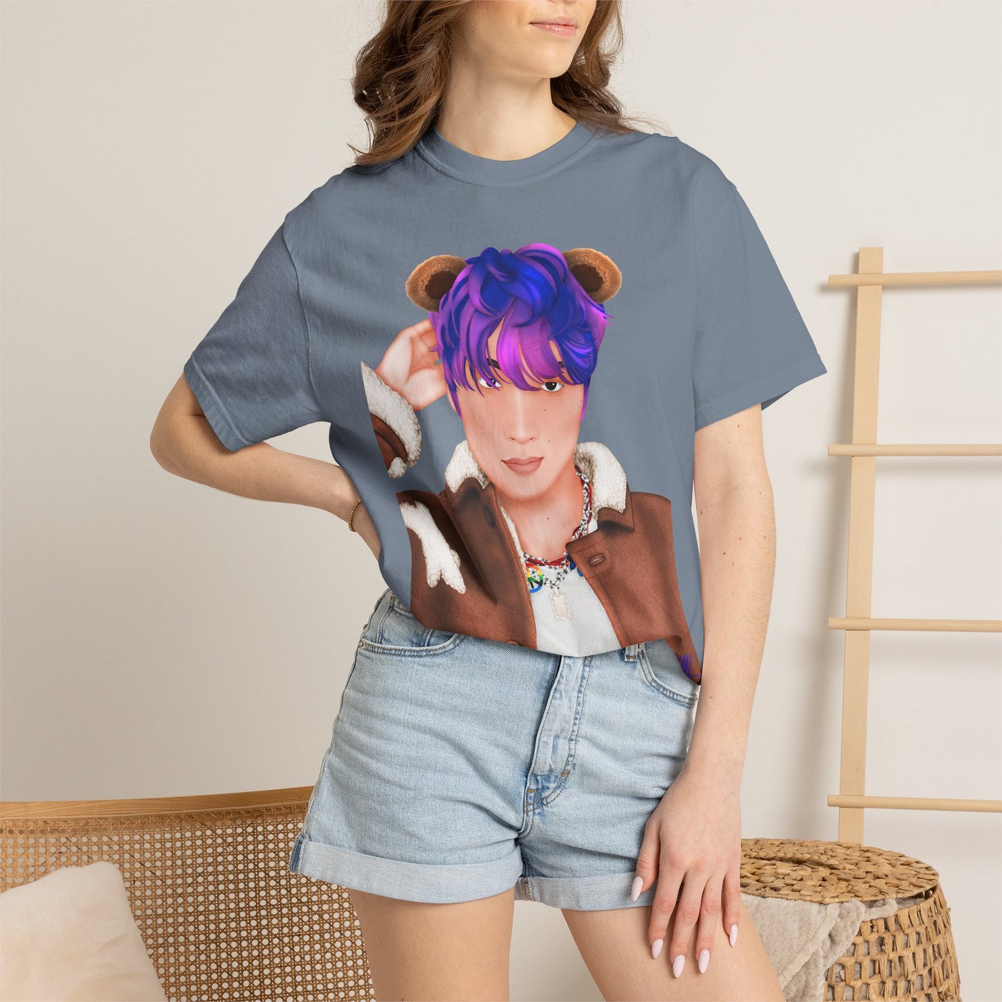 Haechan fan art T-Shirt PNG Teddy bear version