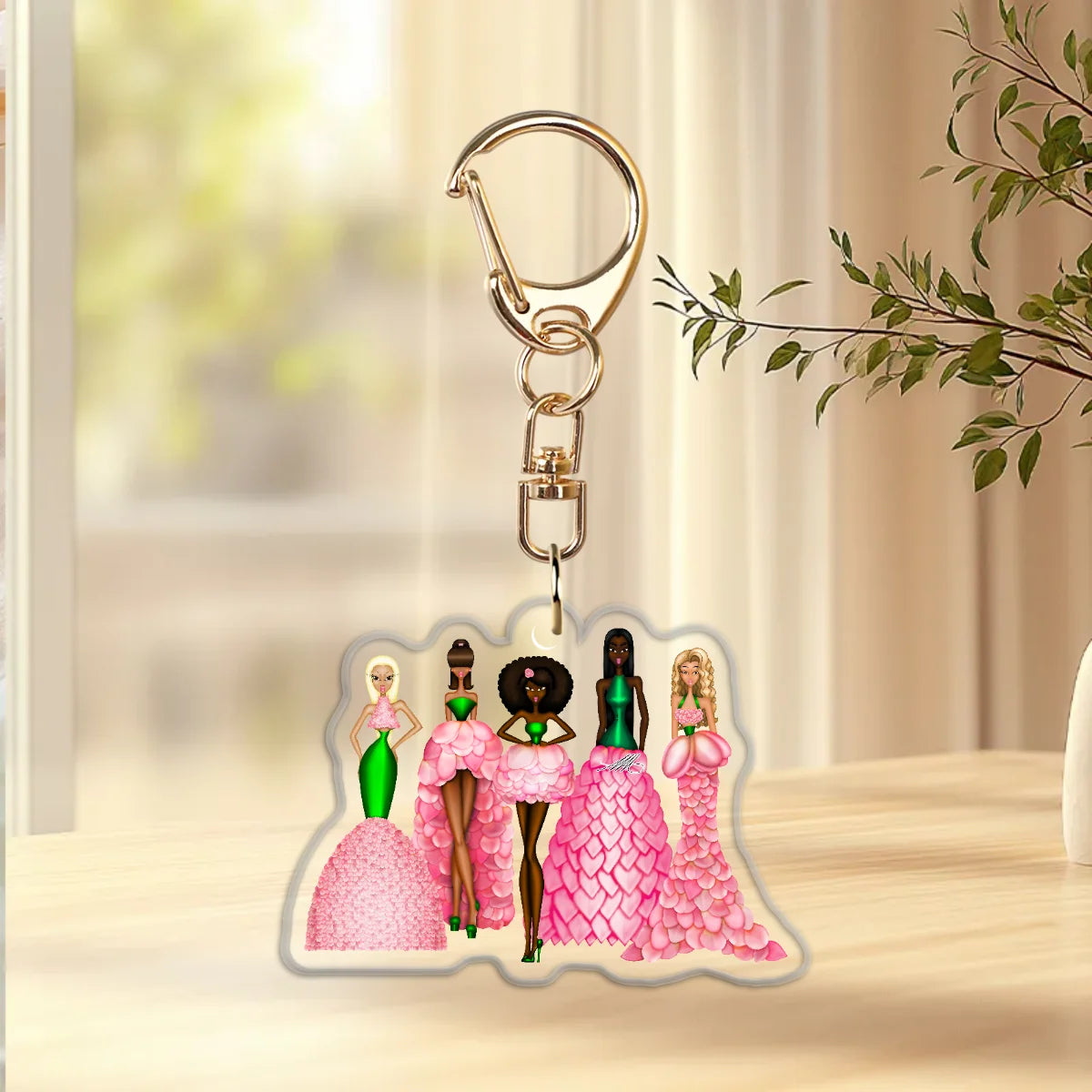 Petal Gowns Epoxy Keychain