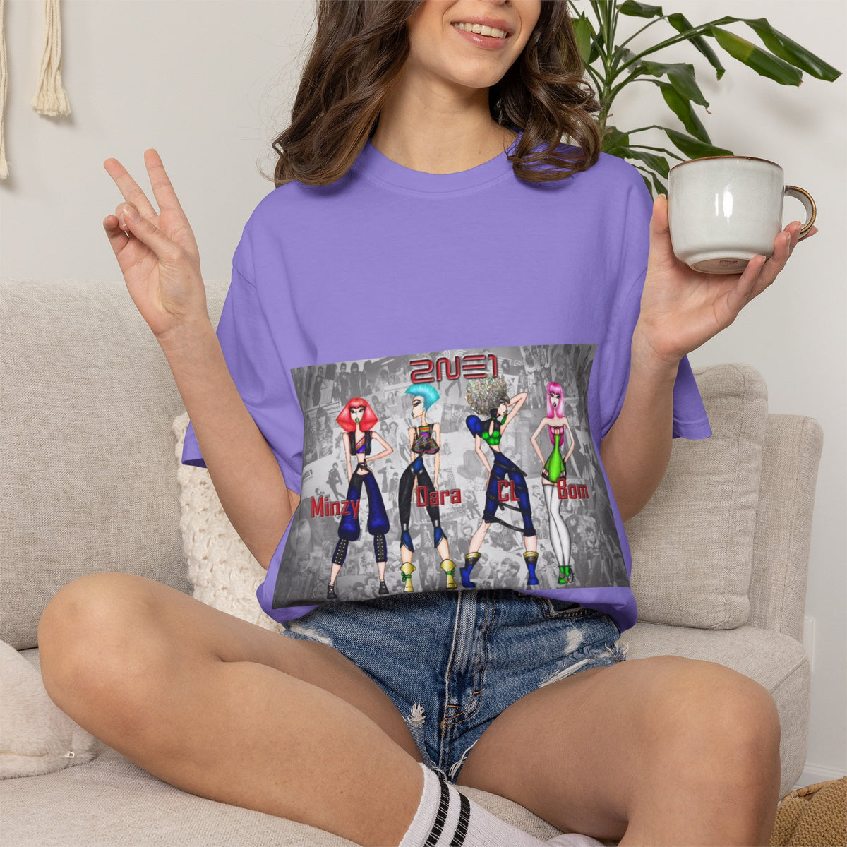 Anime-Inspired Fashion Characters Graphic T-Shirt
