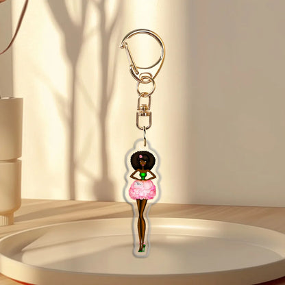 Petal Cocktail Dress Epoxy Keychain