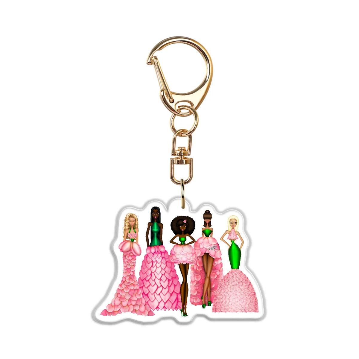 Petal Gowns Epoxy Keychain