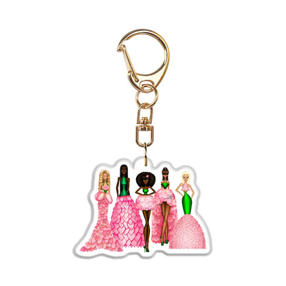 Petal Gowns Epoxy Keychain