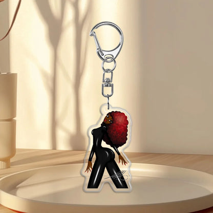 Ms. Red Epoxy Keychain