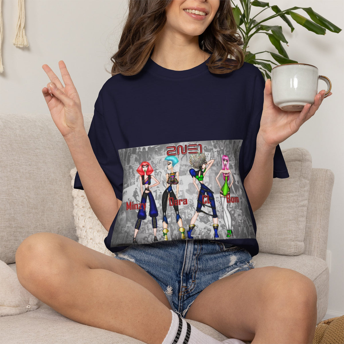 Anime-Inspired Fashion Characters Graphic T-Shirt