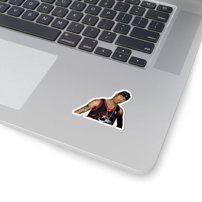 Kiss-Cut Sticker – Hip-Hop Artist Portrait Laptop Decal