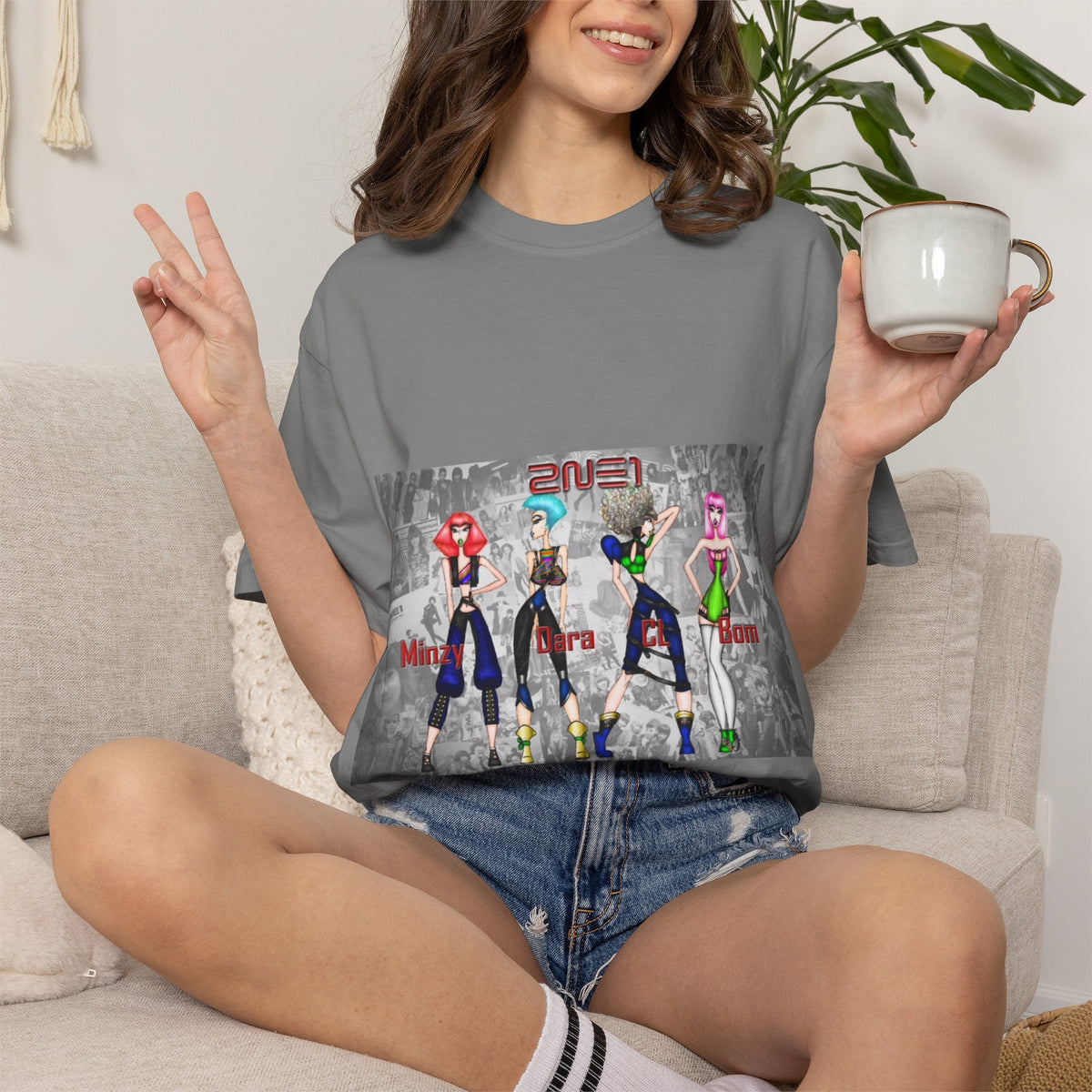 Anime-Inspired Fashion Characters Graphic T-Shirt