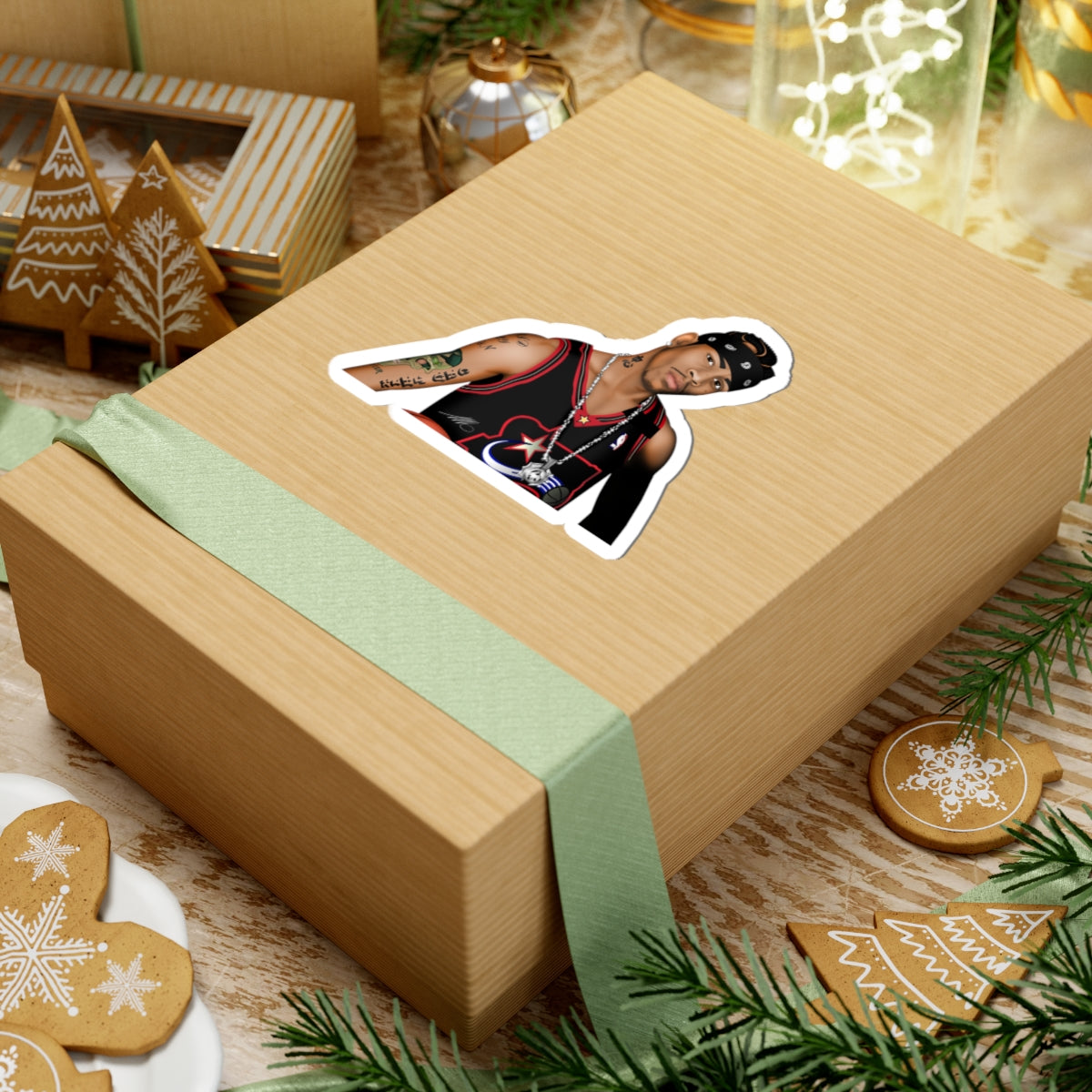 Kiss-Cut Sticker – Hip-Hop Artist Portrait Laptop Decal