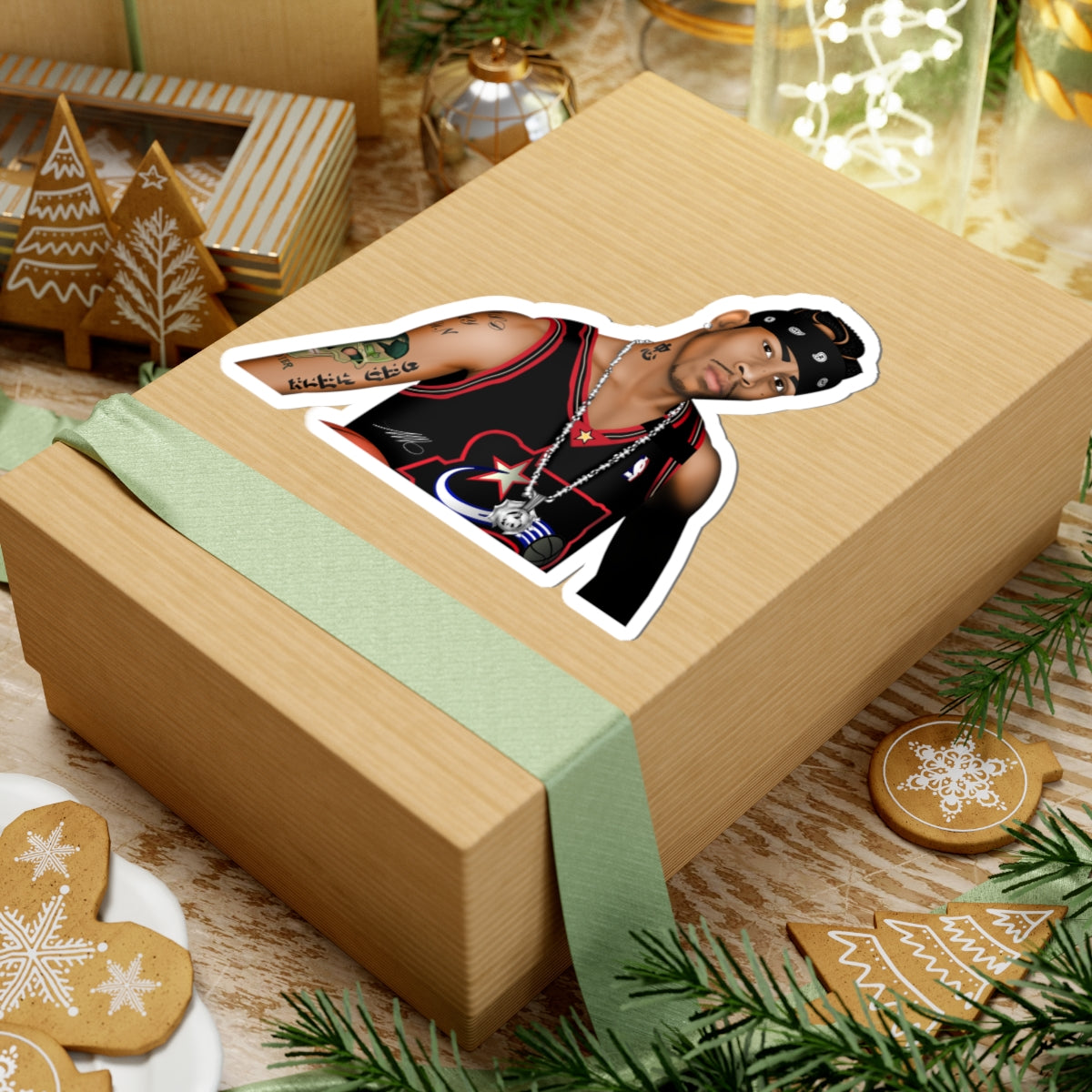 Kiss-Cut Sticker – Hip-Hop Artist Portrait Laptop Decal