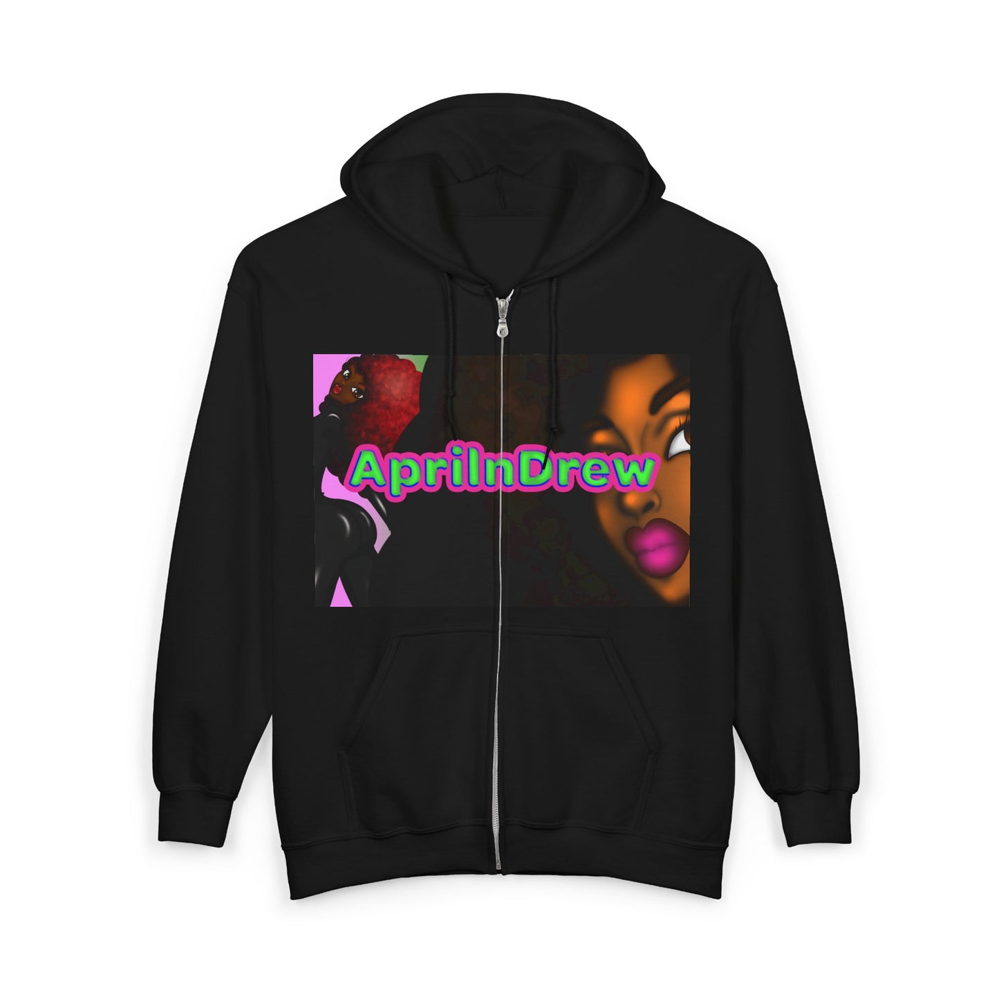 AprilnDrew Unisex Full Zip Hooded Sweatshirt