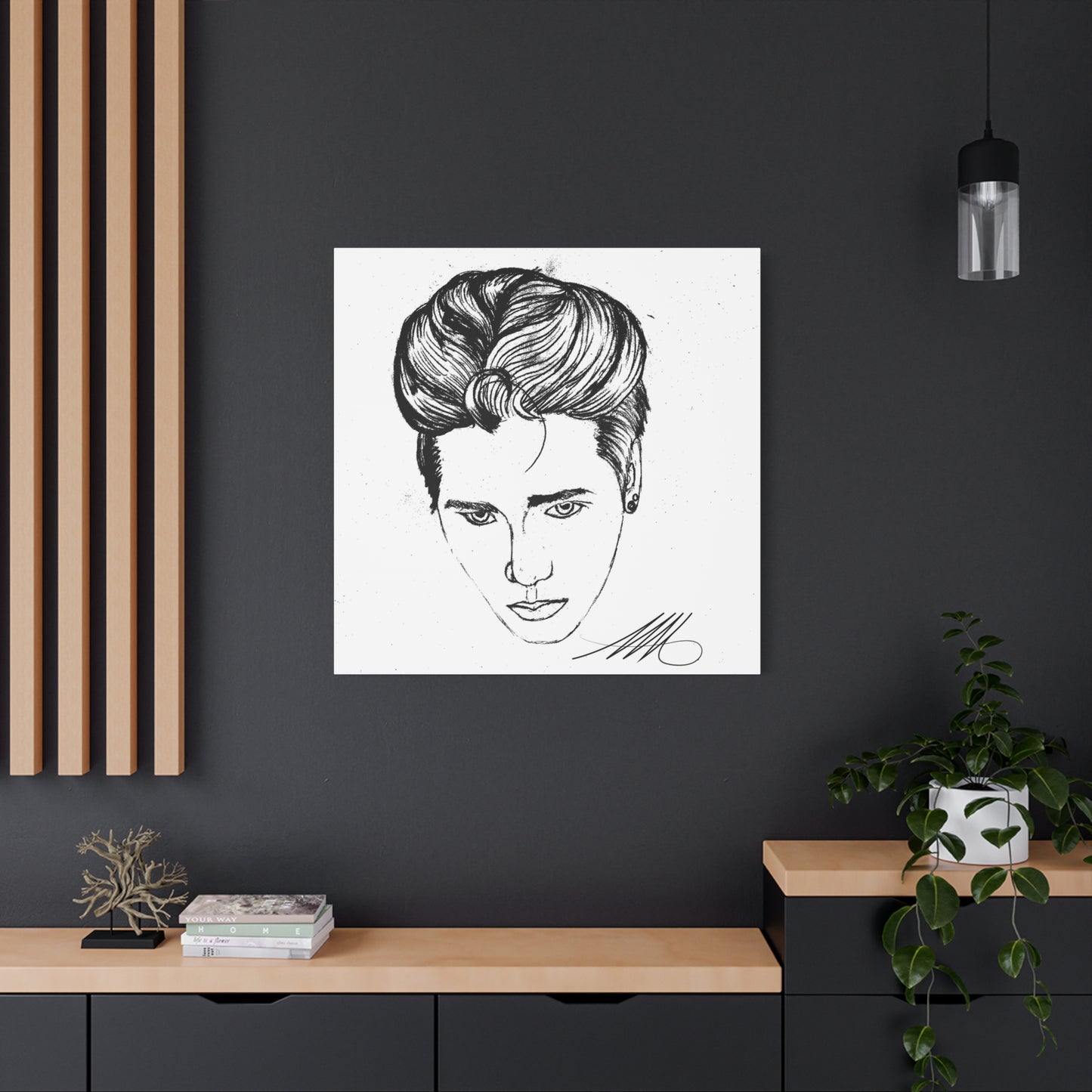 JW fanart Sketch on Matte Stretched Canvas