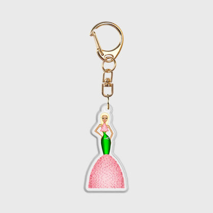 Mermaid Petal Gown Epoxy Keychain