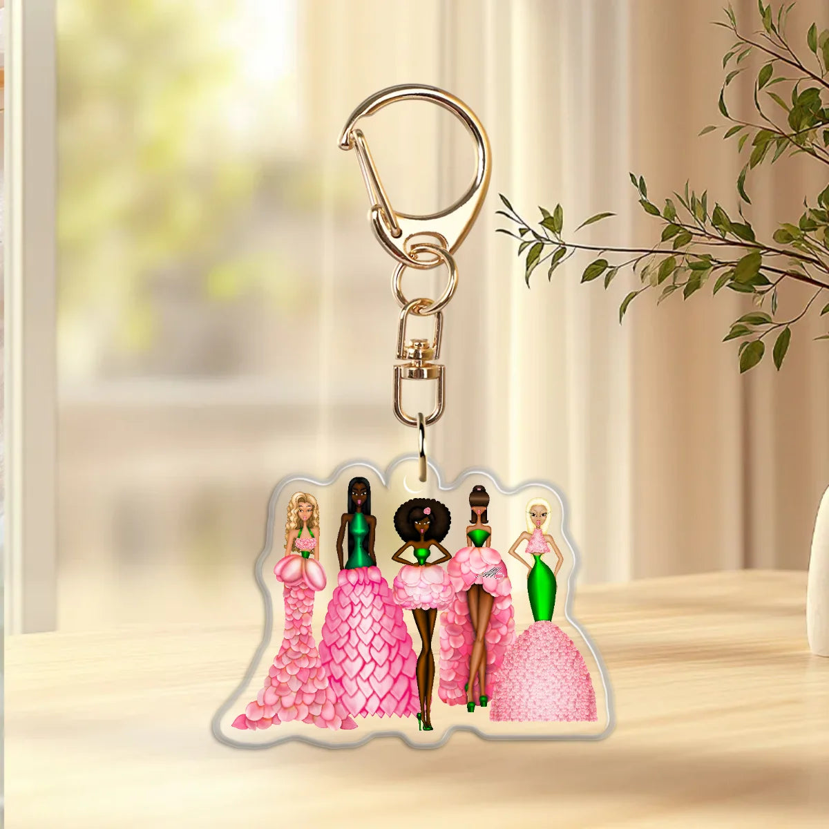 Petal Gowns Epoxy Keychain