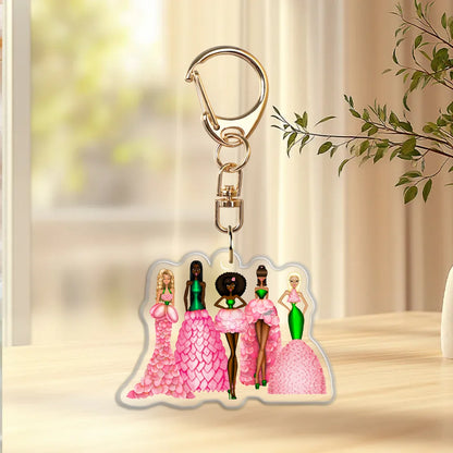 Petal Gowns Epoxy Keychain
