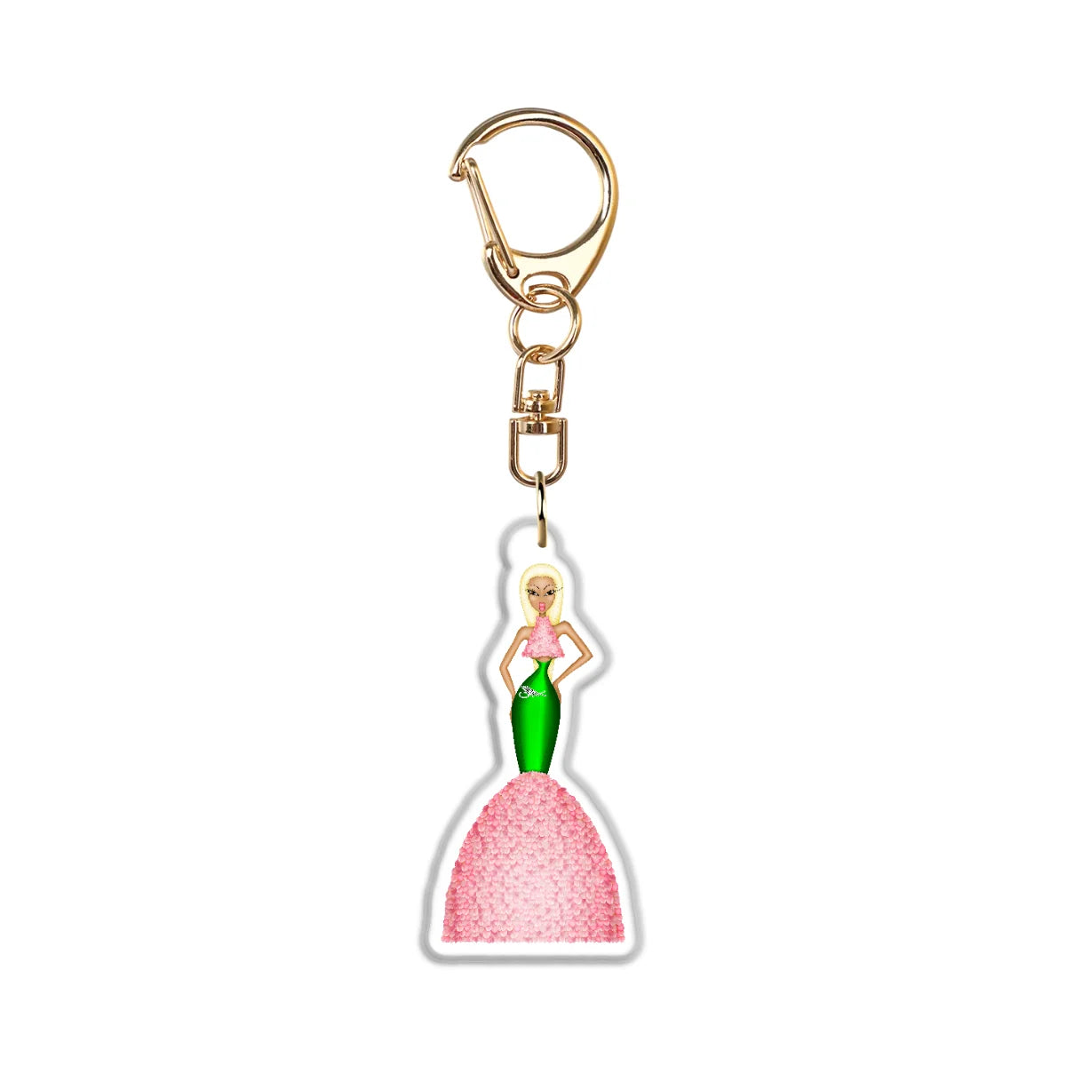 Mermaid Petal Gown Epoxy Keychain