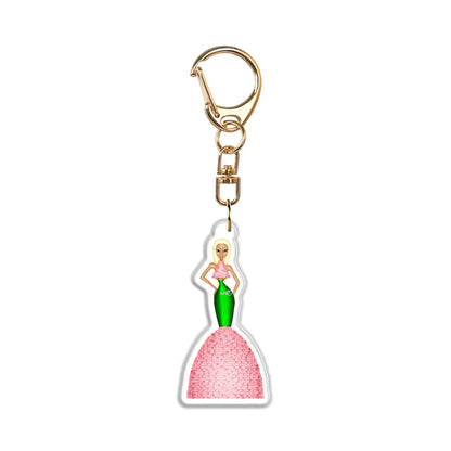 Mermaid Petal Gown Epoxy Keychain