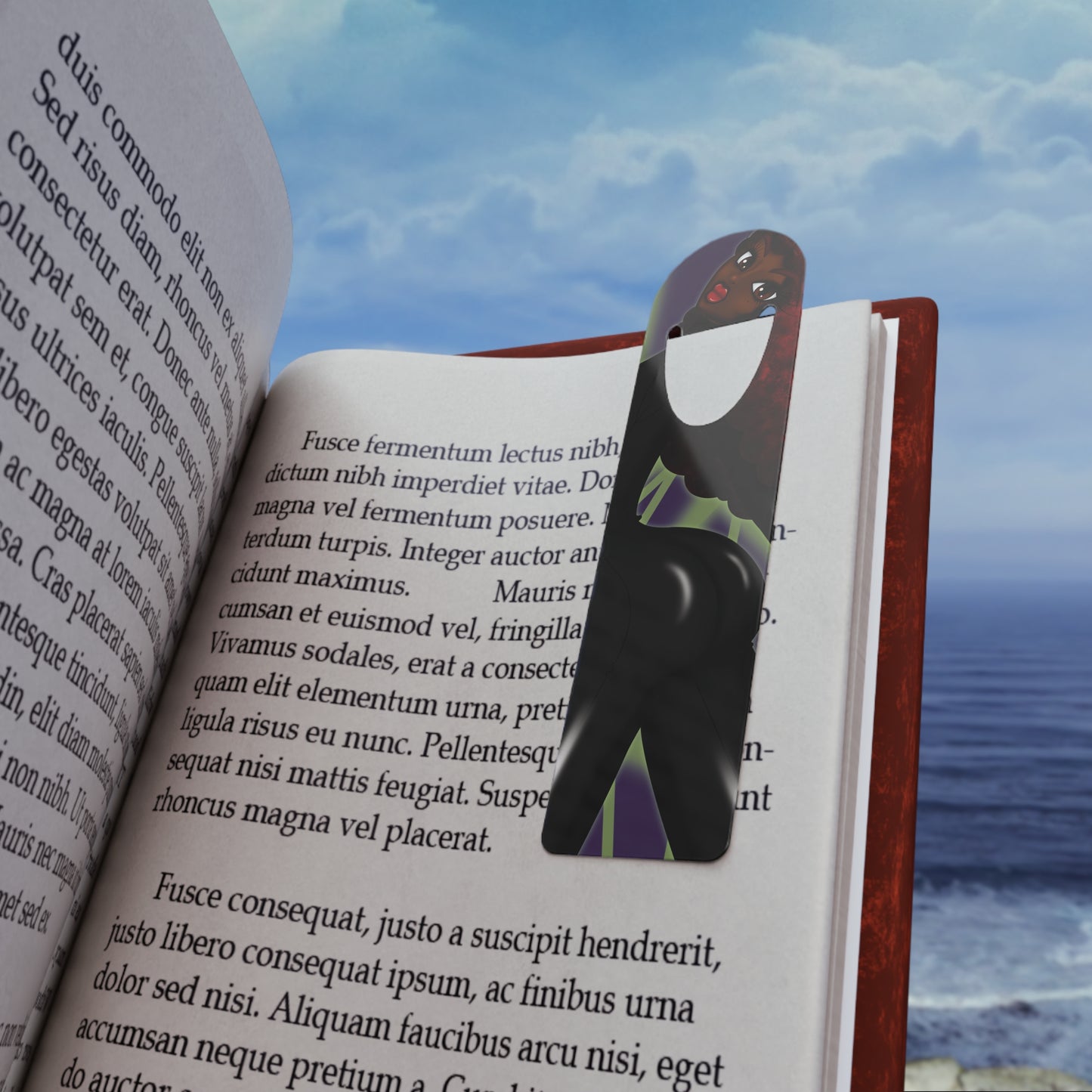 Ms. Red Metal Bookmark