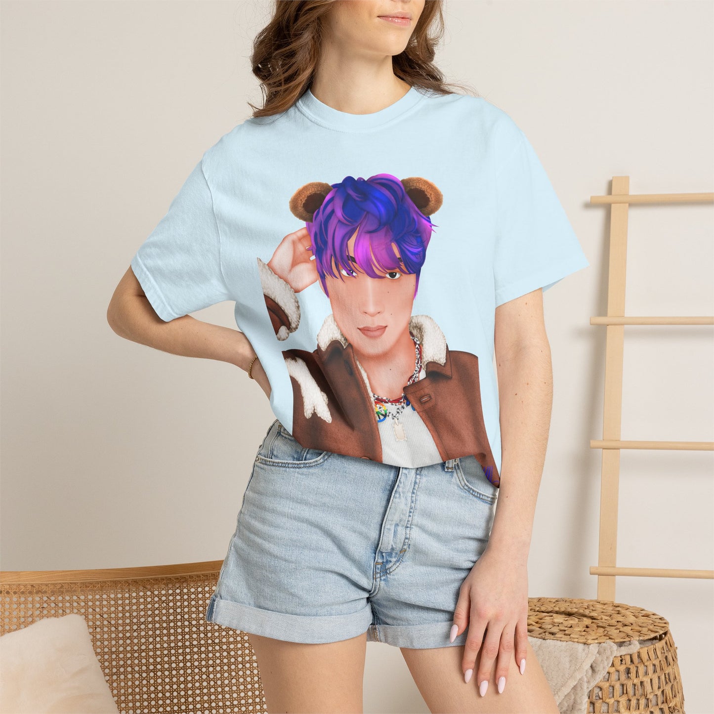 Haechan fan art T-Shirt PNG Teddy bear version