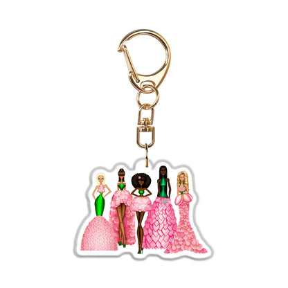 Petal Gowns Epoxy Keychain
