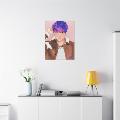 Haechan Fanart Matte Stretched Canvas