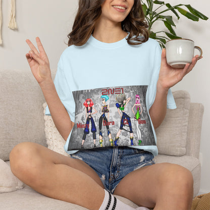 Anime-Inspired Fashion Characters Graphic T-Shirt
