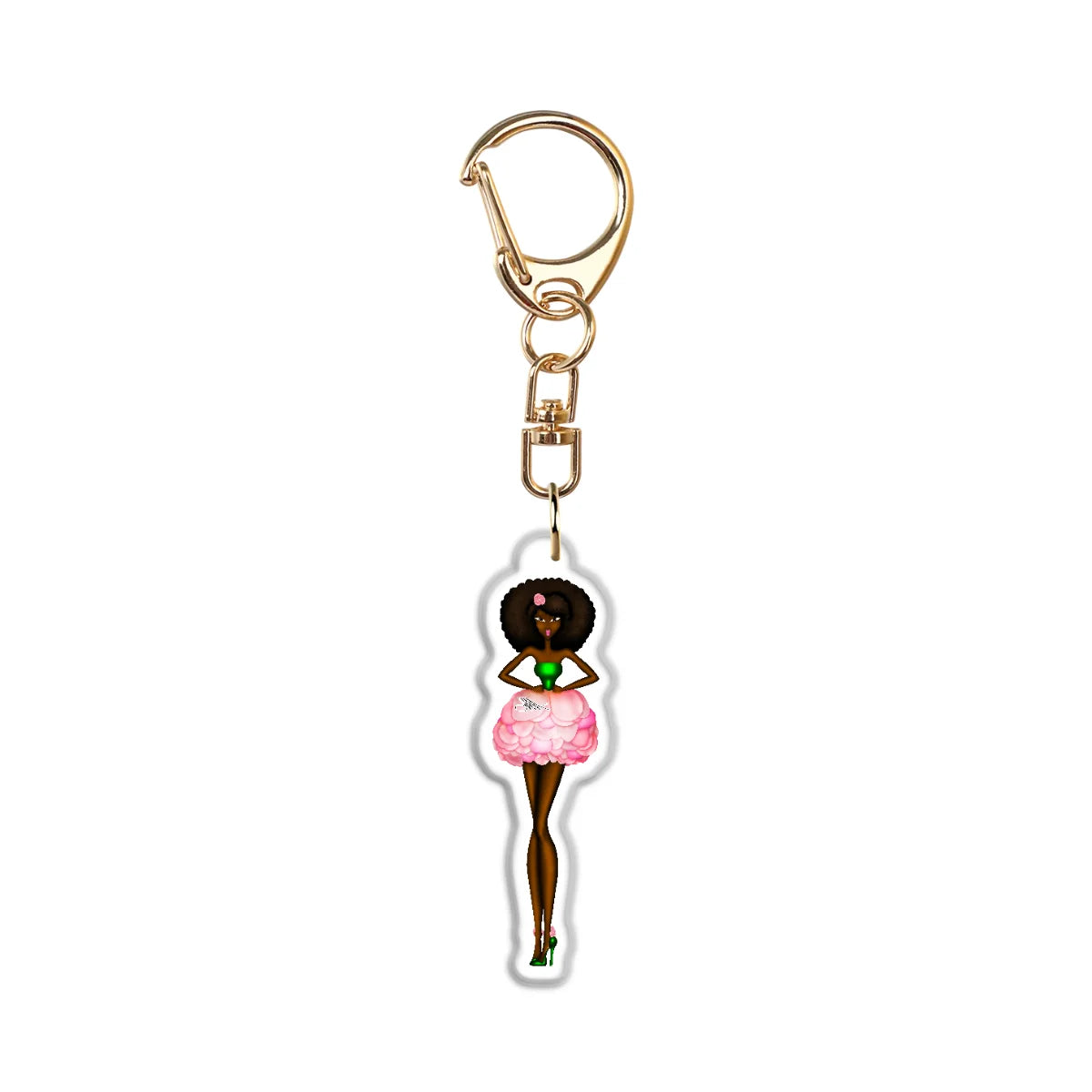 Petal Cocktail Dress Epoxy Keychain