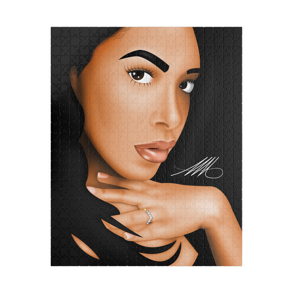 Glamorous Woman Portrait Jigsaw Puzzle