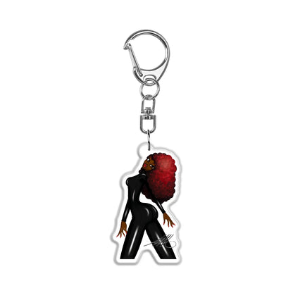 Ms. Red Epoxy Keychain