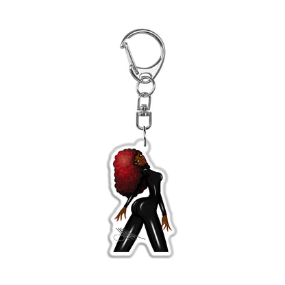 Ms. Red Epoxy Keychain