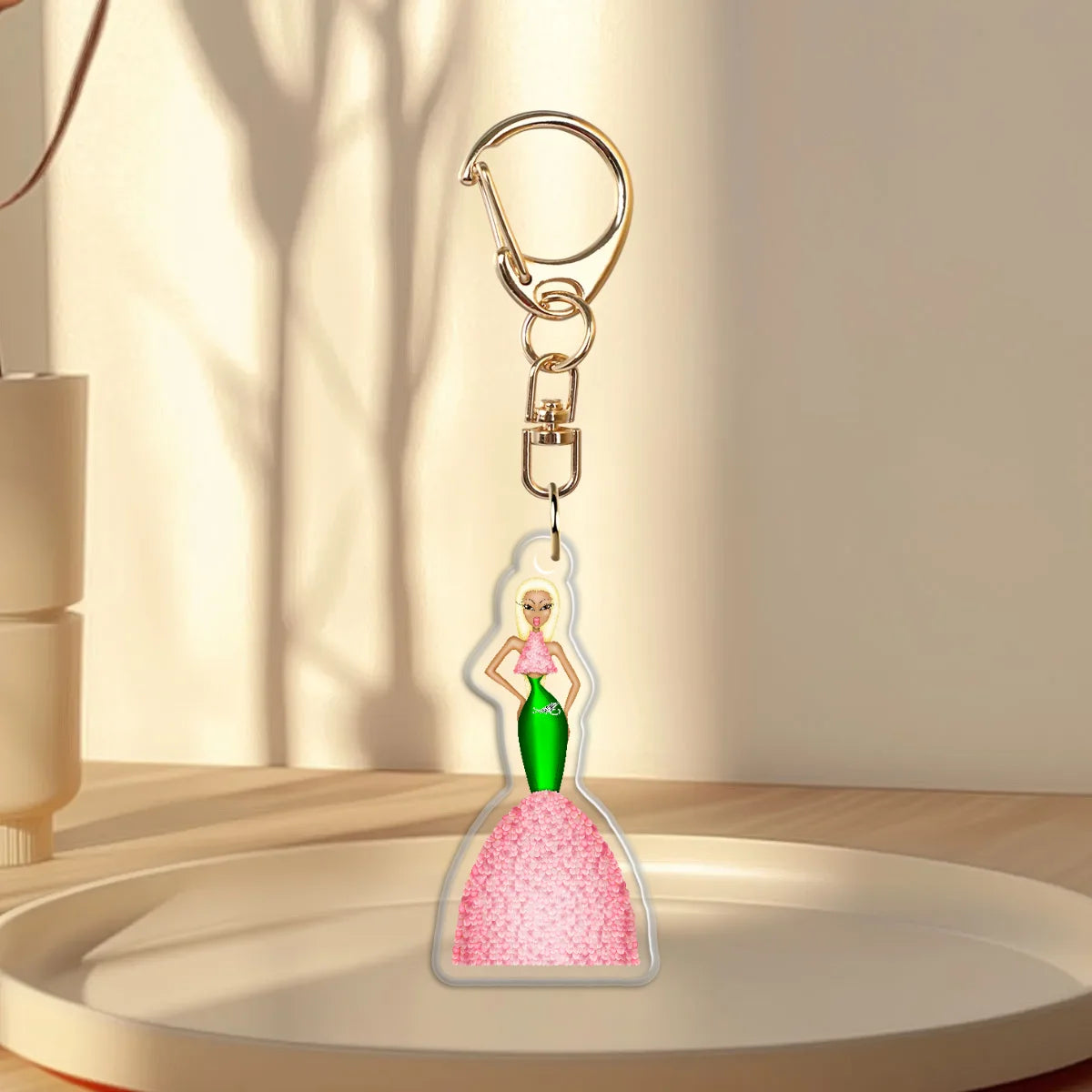 Mermaid Petal Gown Epoxy Keychain