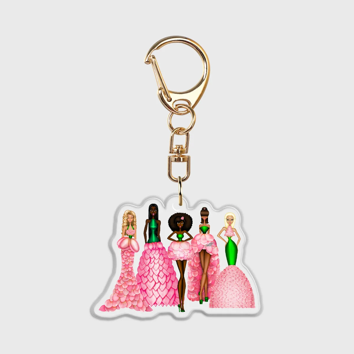 Petal Gowns Epoxy Keychain