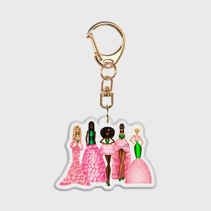 Petal Gowns Epoxy Keychain