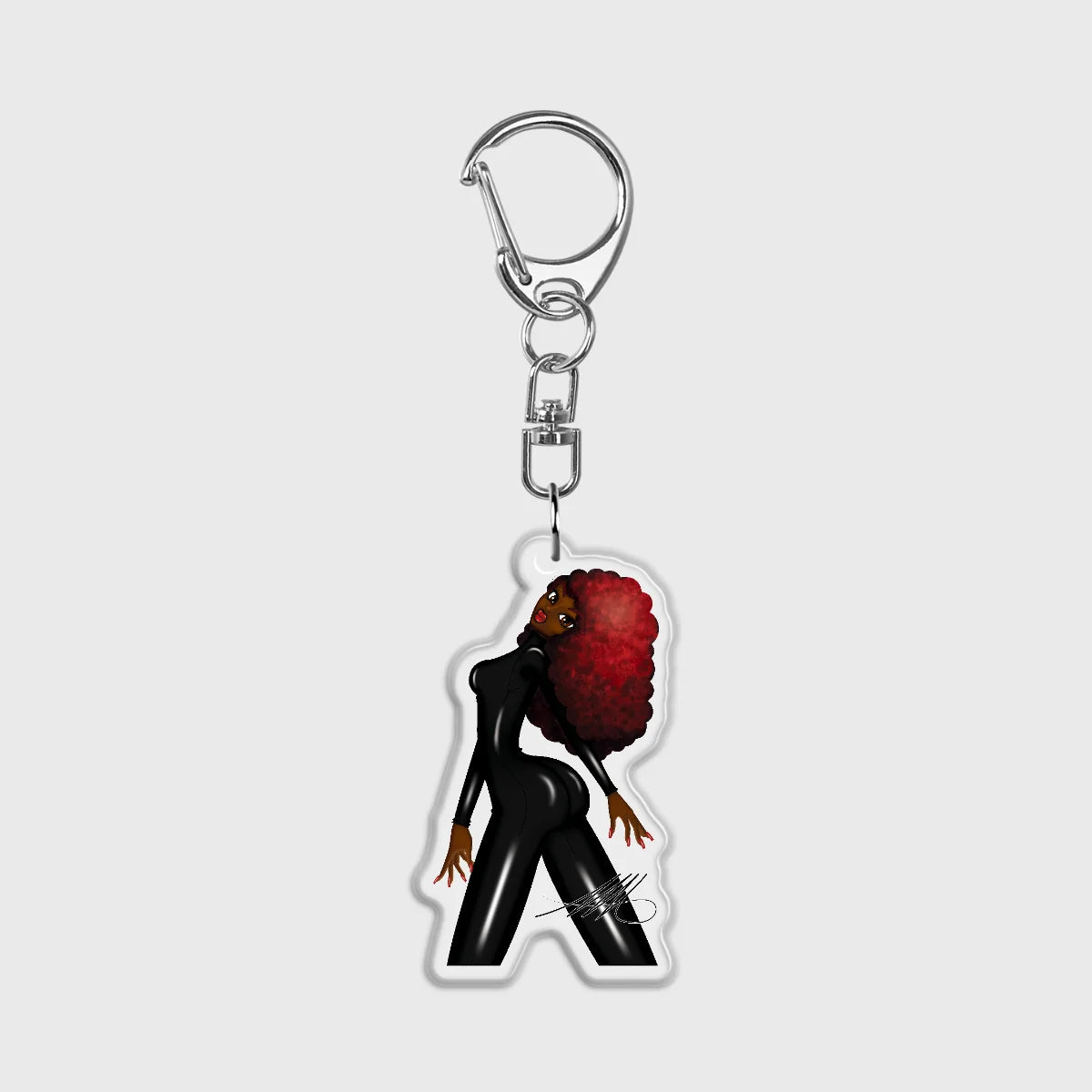 Ms. Red Epoxy Keychain