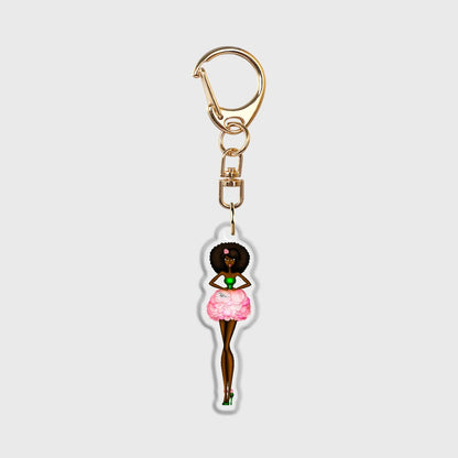 Petal Cocktail Dress Epoxy Keychain